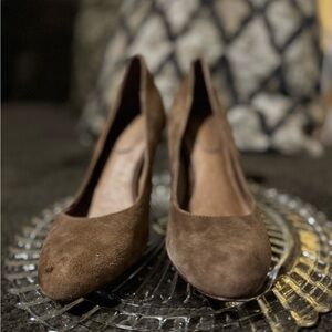 Corso Como Chocolate Suede Heels